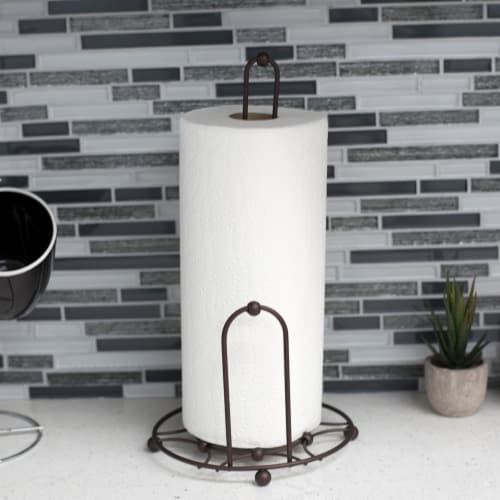 Home Basics Arbor Collection Paper Towel Holder Oil Rubbed Bronze Each Fry s Food Stores