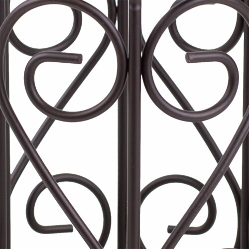 Scroll Collection Black Steel Cutlery Holder with Mesh Bottom and Non-Skid Feet Scroll Collection Black Steel Cutlery Holder with Mesh Bottom and Non-Skid Feet