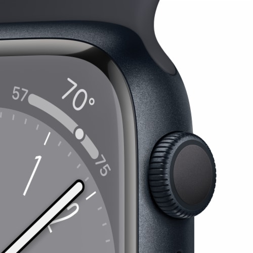 Apple Watch Series 8 GPS 45mm Midnight Aluminum - S/M Perspective: top