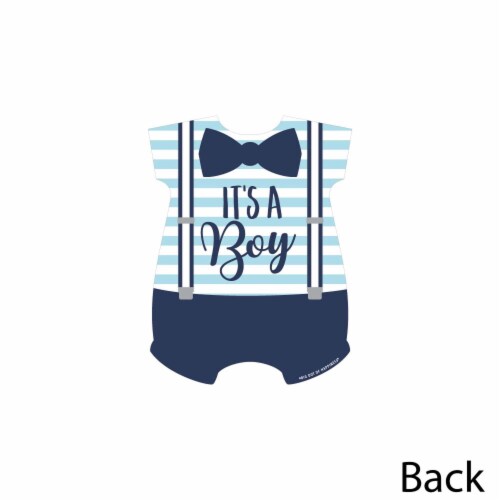 Big Dot of Happiness It's a Boy - Baby Bodysuit Decor DIY Blue Baby Shower Essentials - 20 Ct Perspective: top