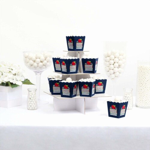 Big Dot of Happiness Back to School Mini Favor First Day of School Treat Candy Boxes 12 Ct Perspective: top