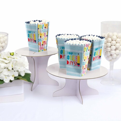 Big Dot of Happiness Happy 100th Day of School 100 Days Party Favor Popcorn Treat Boxes 12 Ct Perspective: top