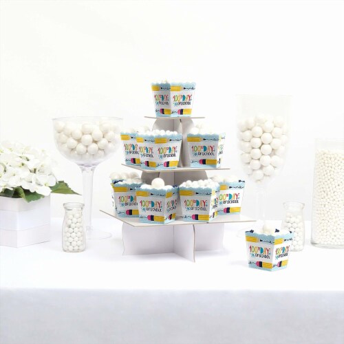 Big Dot of Happiness Happy 100th Day of School Favor 100 Days Party Treat Candy Boxes 12 Ct Perspective: top