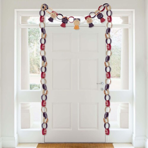 Big Dot of Happiness Friends Thanksgiving Feast 90 Links/30 Tassels Paper Chains Garland 21' Perspective: top
