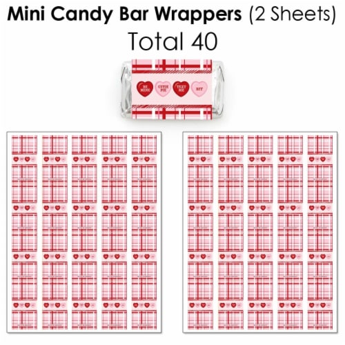 Big Dot of Happiness Conversation Hearts - Valentine's Day Candy Favor Kit - 304 Pcs Perspective: top