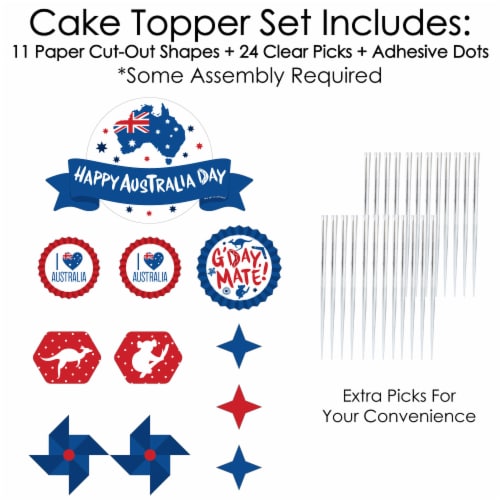 Big Dot of Happiness Australia Day Aussie Party Cake Decorating Kit