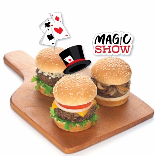 Big Dot of Happiness Ta-Da, Magic Show Cupcake Toppers Birthday Party Treat Picks 24 Ct Perspective: top