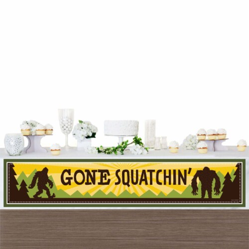 Big Dot of Happiness Sasquatch Crossing - Bigfoot Party or Birthday Party Decor Party Banner Perspective: top