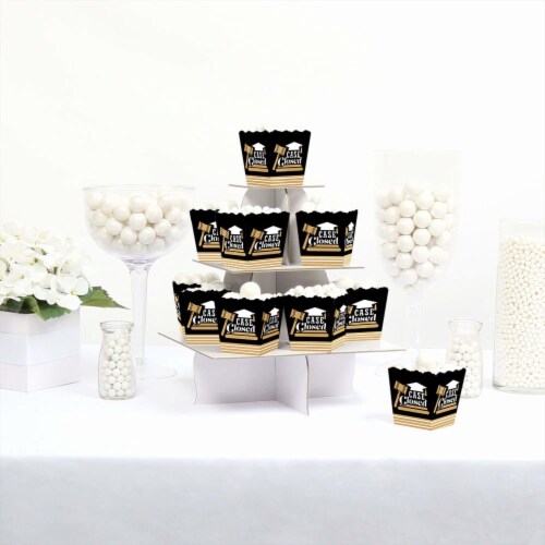 Big Dot of Happiness Law School Grad Mini Favor Boxes Future Lawyer Treat Candy Boxes 12 Ct Perspective: top