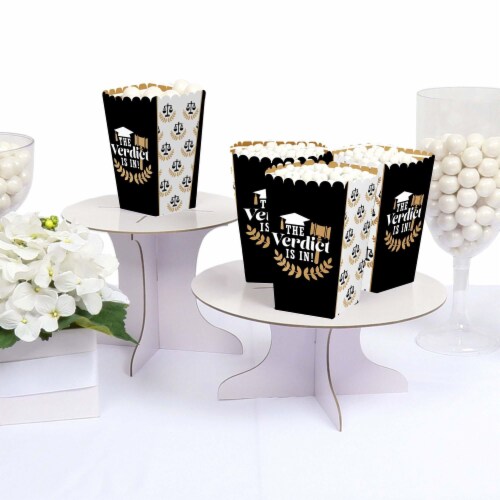 Big Dot of Happiness Law School Grad Future Lawyer Grad Party Favor Popcorn Treat Boxes 12 Ct Perspective: top
