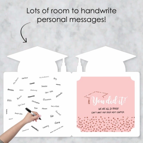 Big Dot of Happiness Rose Gold Grad - Congratulations Giant Greeting Card Jumborific Card Perspective: top