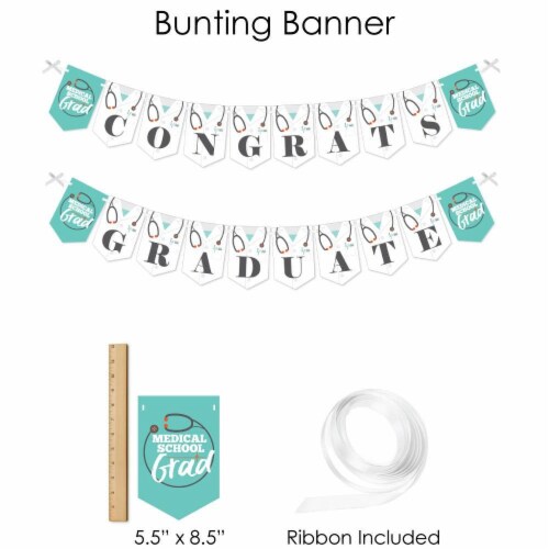 Big Dot of Happiness Medical School Grad - Doctor Party Supplies Decor Kit - Fundle Bundle Perspective: top