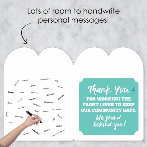 Big Dot of Happiness Thank You Healthcare Workers Appreciation Giant Greeting Jumborific Card Perspective: top