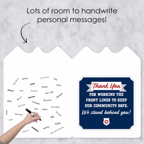 Big Dot of Happiness Thank You Police Officers - Appreciation Giant Greeting Jumborific Card Perspective: top