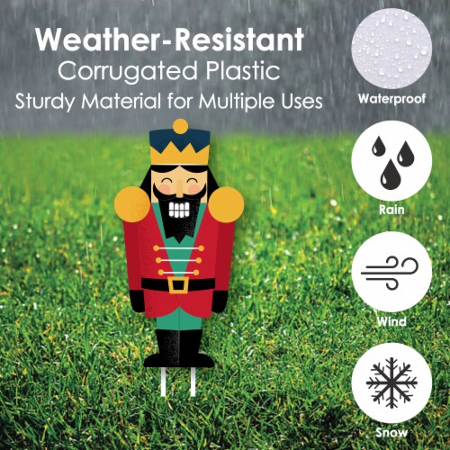 Big Dot of Happiness Christmas Nutcracker - Outdoor Lawn Decor Holiday Party Yard Signs 8 Ct Perspective: top