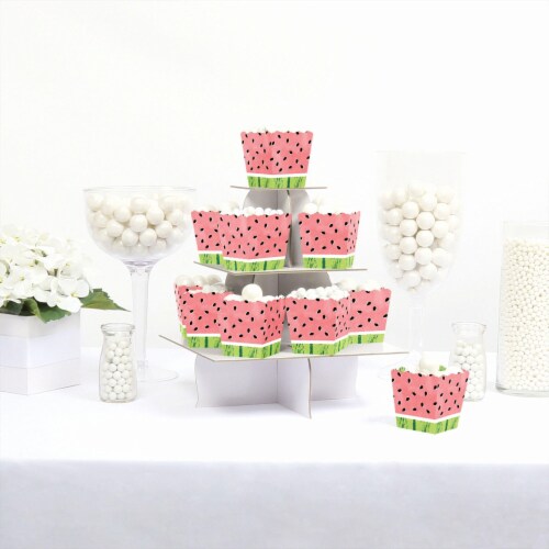 Big Dot of Happiness Sweet Watermelon - Mini Favor Boxes Fruit Party Treat Candy Boxes 12 Ct Perspective: top