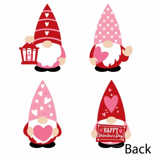 Big Dot of Happiness Valentine Gnomes - Decor DIY Valentine’s Day Party Essentials - 20 Ct Perspective: top