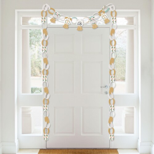 Big Dot of Happiness Religious Easter 90 Links & 30 Tassels Party Paper Chains Garland 21 ft Perspective: top