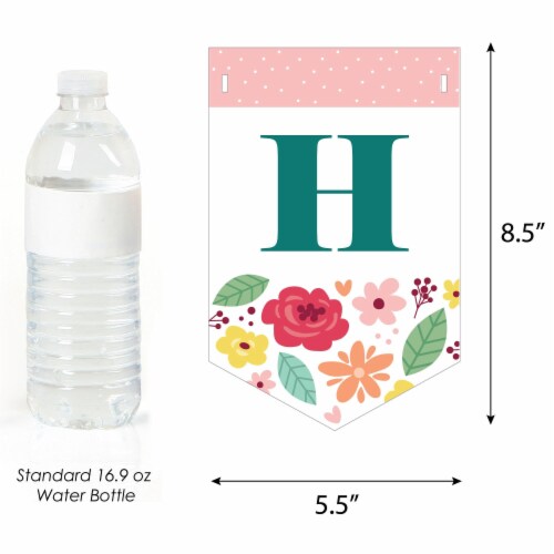 Big Dot of Happiness Colorful Floral Happy Mother's Day Bunting Banner Décor Perspective: top
