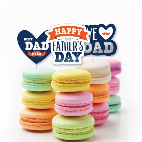 Big Dot of Happiness Happy Father's Day - DIY Shaped We Love Dad Party Cut-Outs - 24 Ct Perspective: top
