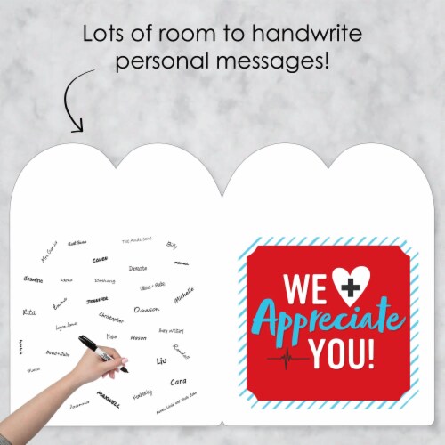 Big Dot of Happiness Thank You Nurses Nurse Appreciation Giant Greeting Card Jumborific Card Perspective: top