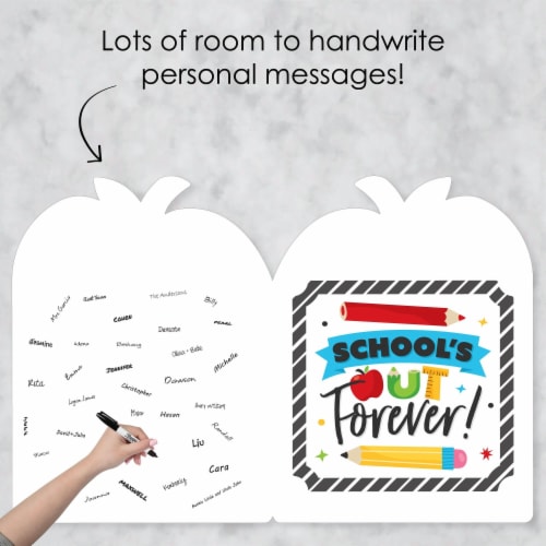Big Dot of Happiness Teacher Retirement Congratulations Giant Greeting Card Jumborific Card Perspective: top
