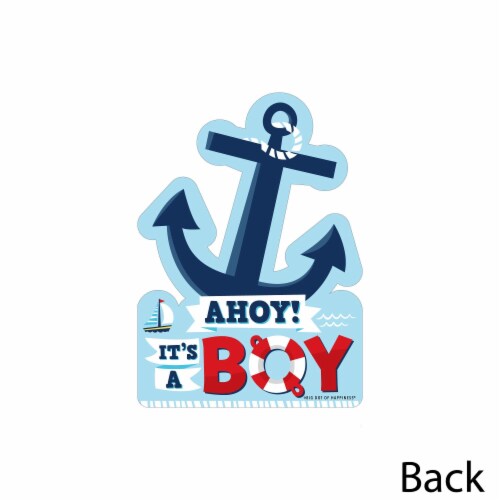 Big Dot of Happiness Ahoy It's a Boy - Anchor Decor DIY Nautical Baby Shower Essentials 20 Ct Perspective: top