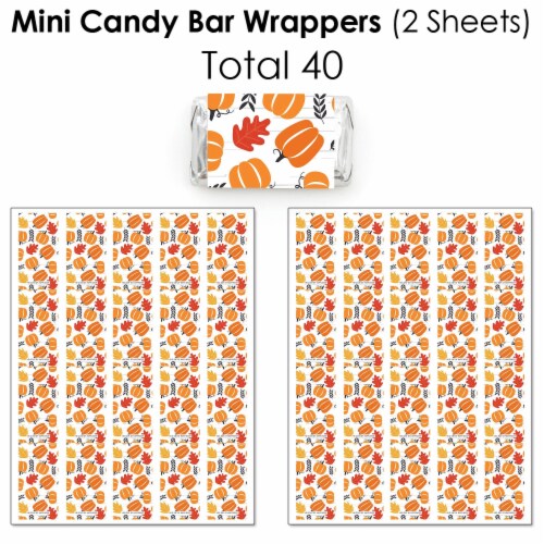 Big Dot of Happiness Fall Pumpkin Halloween Thanksgiving Party Candy Favor Sticker Kit 304 Pc Perspective: top