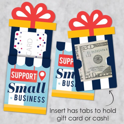 Big Dot of Happiness Support Small Business - Thank You Money & Nifty Gifty Card Holders 8 Ct Perspective: top