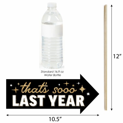 Big Dot of Happiness Funny Hello New Year - NYE Party Photo Booth Props Kit - 10 Piece Perspective: top
