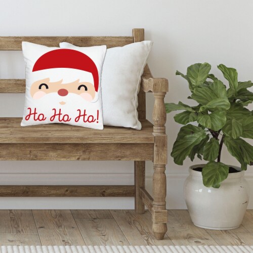 Big Dot of Happiness Jolly Santa Claus Christmas Decor Cushion Case Throw Pillow Cover 16x16 Perspective: top