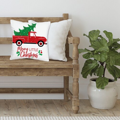 Red truck pillow sales cover