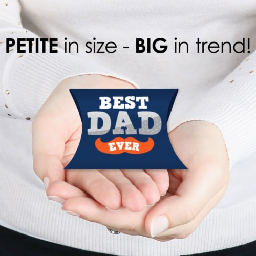 Big Dot of Happiness Happy Father's Day Favor Gift Love Dad Party Petite Pillow Boxes 20 Ct Perspective: top