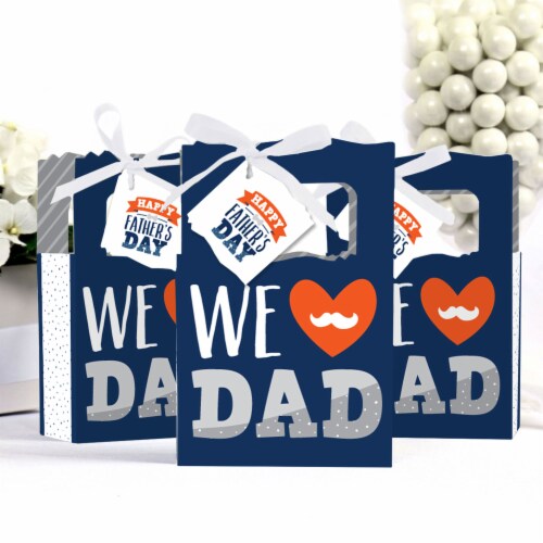 Big Dot of Happiness Happy Father's Day - We Love Dad Party Favor Boxes - Set of 12 Perspective: top
