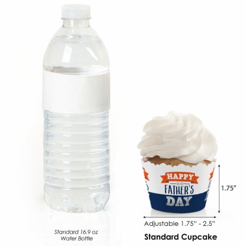Big Dot of Happiness Happy Father's Day We Love Dad Party Decor Party Cupcake Wrappers 12 Ct Perspective: top