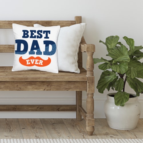 Big Dot of Happiness Happy Father's Day Love Dad Party Home Decor Throw Pillow Cover 16 x 16 Perspective: top