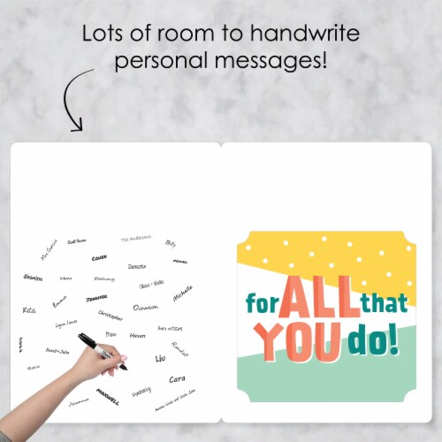 Big Dot of Happiness A Very Big Thank You - Gratitude - Giant Greeting Card - Jumborific Card Perspective: top