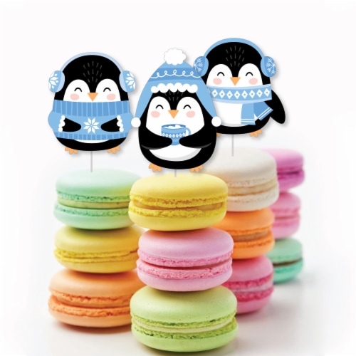 Big Dot of Happiness Winter Penguins DIY Shaped Holiday & Christmas Party Cut-Outs - 24 Count Perspective: top