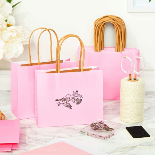 Mini pink gift bags deals