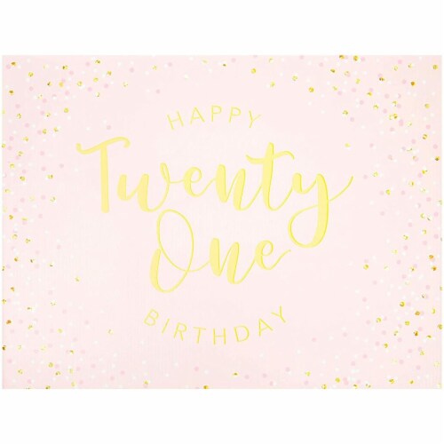 Happy 21st Birthday Yard Signs, Lawn Decorations in 3 Pink Designs (26 Pieces) Perspective: top