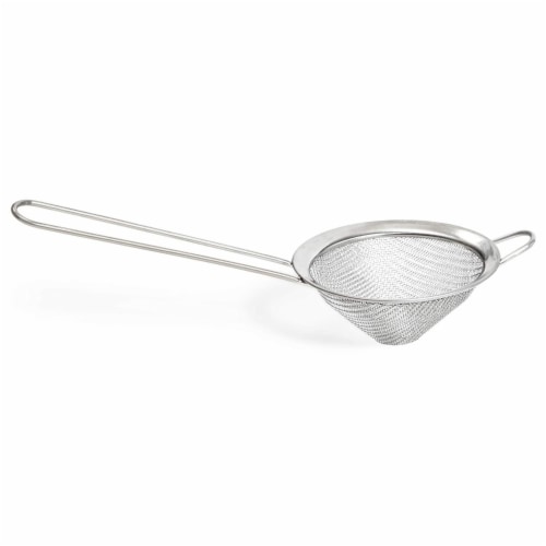 6pc 3"x8.3" Stainless Steel Sieve Fine Mesh Strainer Skimmer Spoon for Pasta Tea Perspective: top