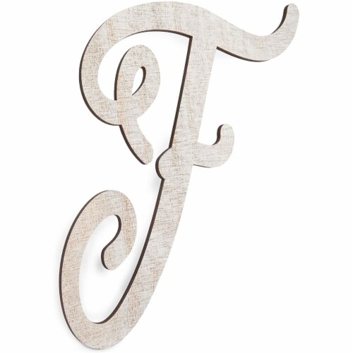 Wooden Monogram Alphabet Letters, Letter F, Rustic Wall Decor (13 in), PACK  - King Soopers