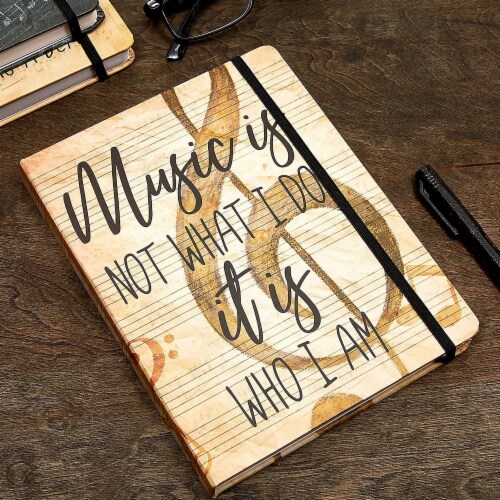 Lined Music Journal, Lyric Notebooks with 80 Sheets (6 x 8