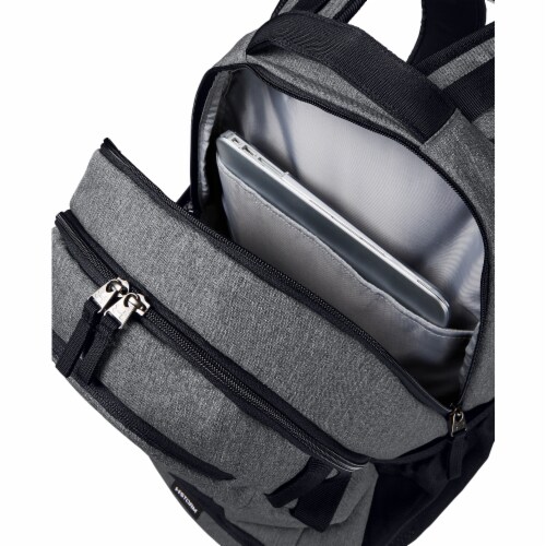 Under Armour Hustle 5.0 Backpack - Gray/Black Perspective: top