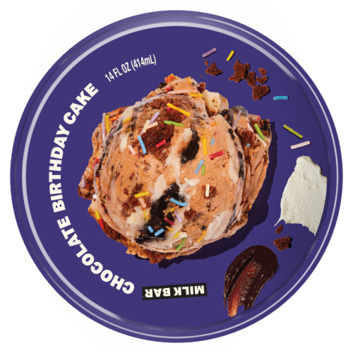 Milk® Milk Bar Chocolate Birthday Cake Ice Cream Perspective: top