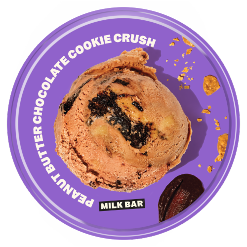 Milk Bar Peanut Butter Chocolate Cookie Crush Ice Cream Perspective: top