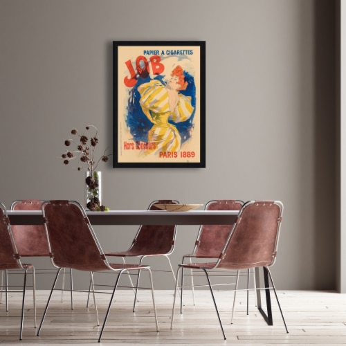 Job Cigarettes 1891 By Jules Cheret, Framed Wall Art, 34 X46 , Ready To Hang Perspective: top