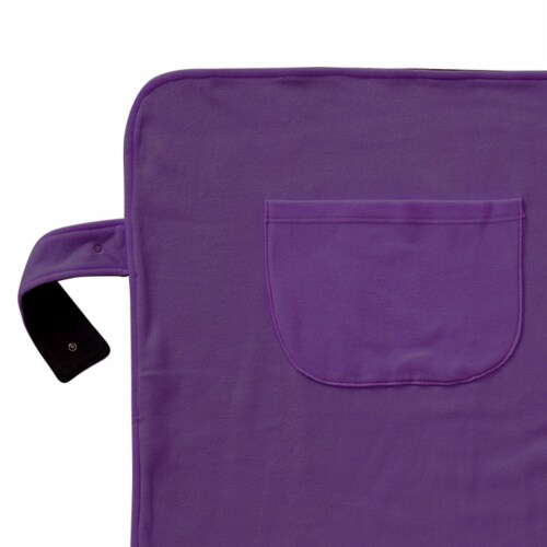 Silverts Eggplant / Black Reuseable Wheelchair Blanket Perspective: top