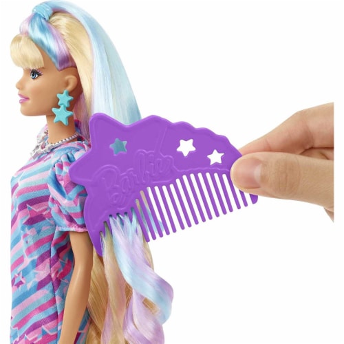 Barbie Totally Hair Star-Themed Doll, 8.5 inch Fantasy Hair & Color Change  Play Accessories, 1 - Ralphs