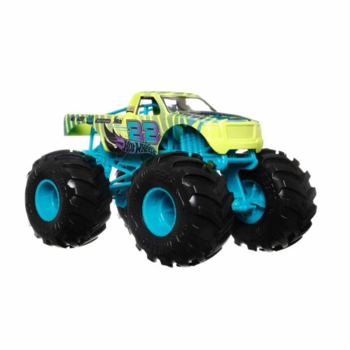 Hot Wheels Monster Trucks Torque Terror - 1:24 Scale Oversized [Green/Turquoise] Perspective: top
